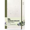 Ημερολόγιο ημερήσιο The Writing Fields Garden Dreams 3100 14x21cm 2024 με λάστιχο flexbook λαδί